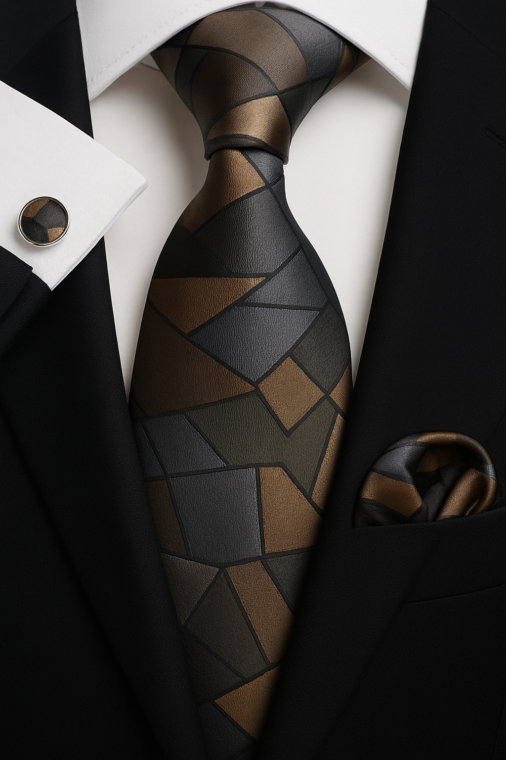 Andrew Lloyd 100% Silk Tie – Bronze Mosaic