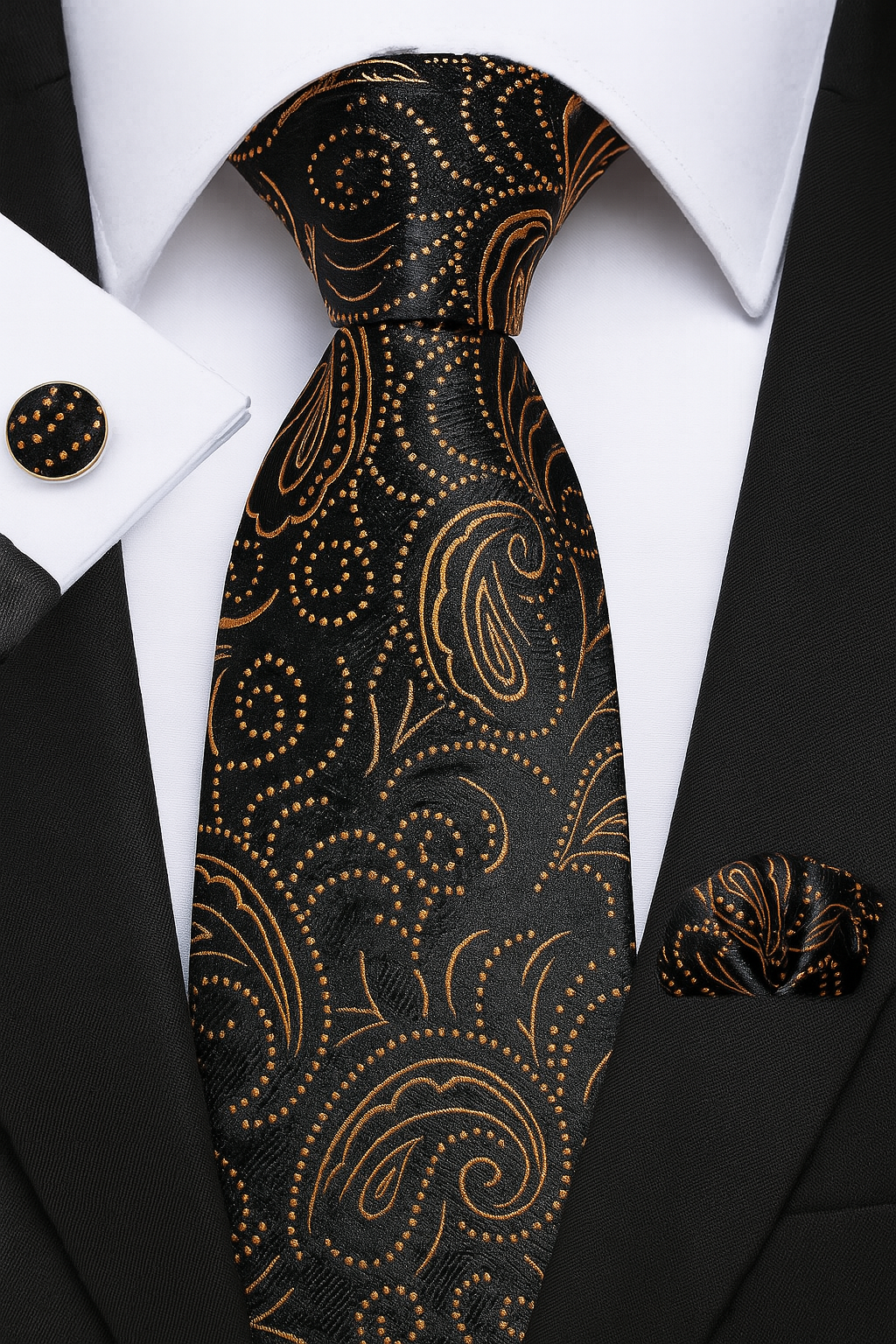 Andrew Lloyd 100% Silk Tie – Copper Spiral Swirl
