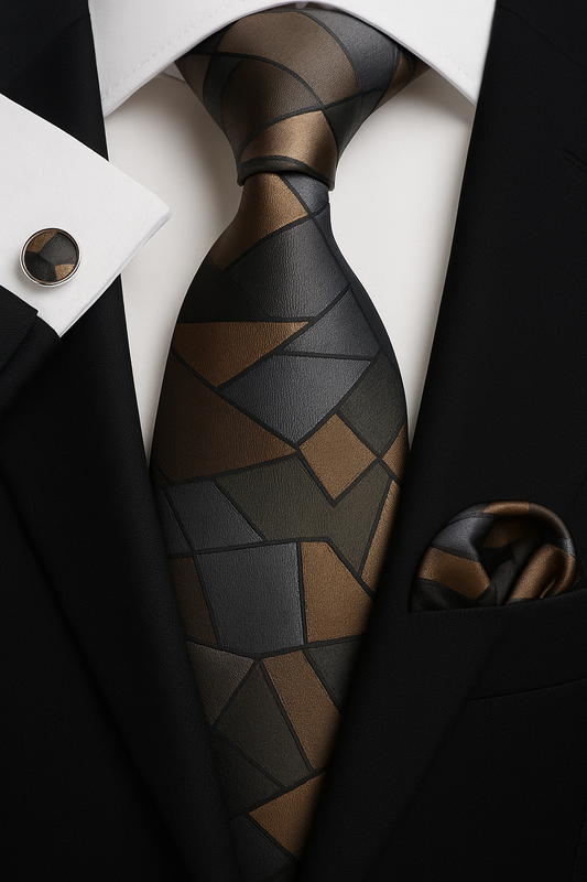 Andrew Lloyd 100% Silk Tie – Bronze Mosaic