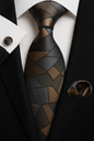 Andrew Lloyd 100% Silk Tie – Bronze Mosaic