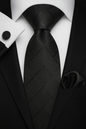 Andrew Lloyd 100% Silk Tie – Classic Black Check