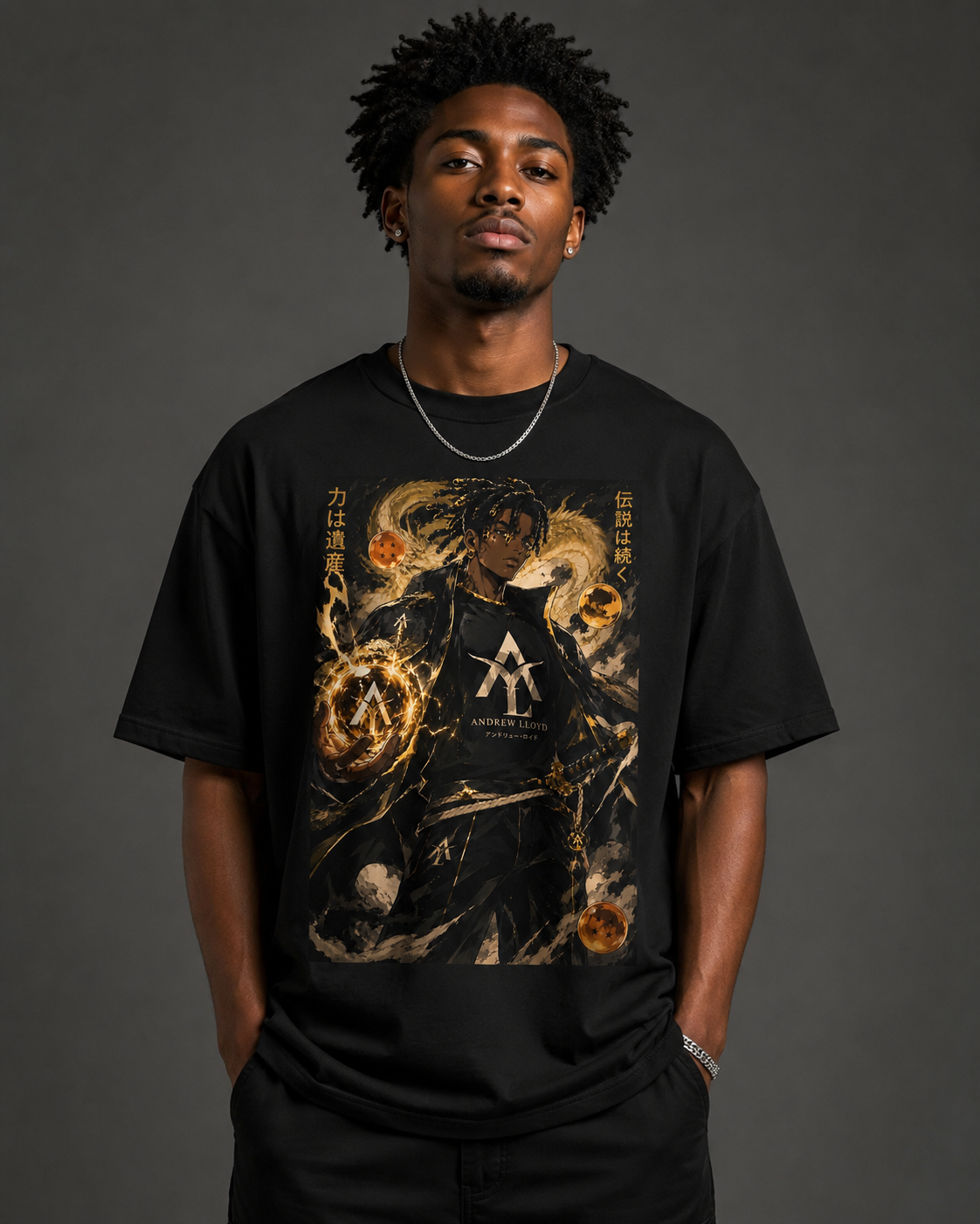 Legacy Anime Graphic T-Shirt – Black